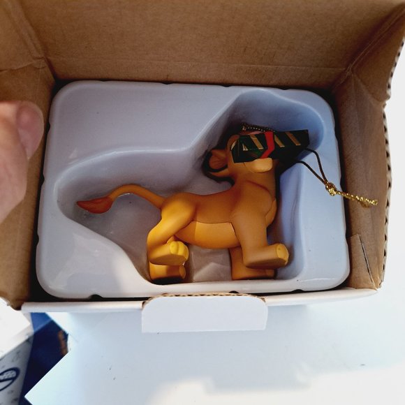 Disney Grolier Lion King Simba w/ gift Ornament with Box - Picture 4 of 6